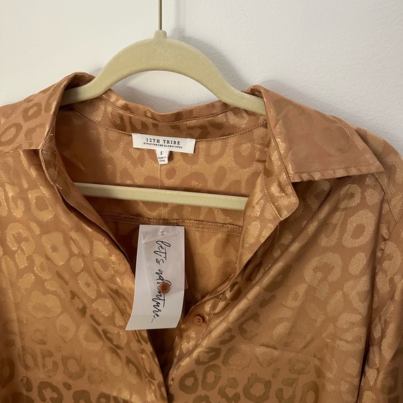 12th Tribe Rose Gold Button Down Shirt - Picture 2 of 6